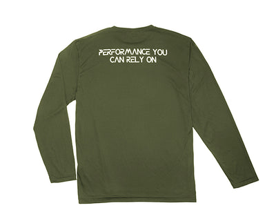 Long Sleeve "Posicharge" Performance Shirts-Olive